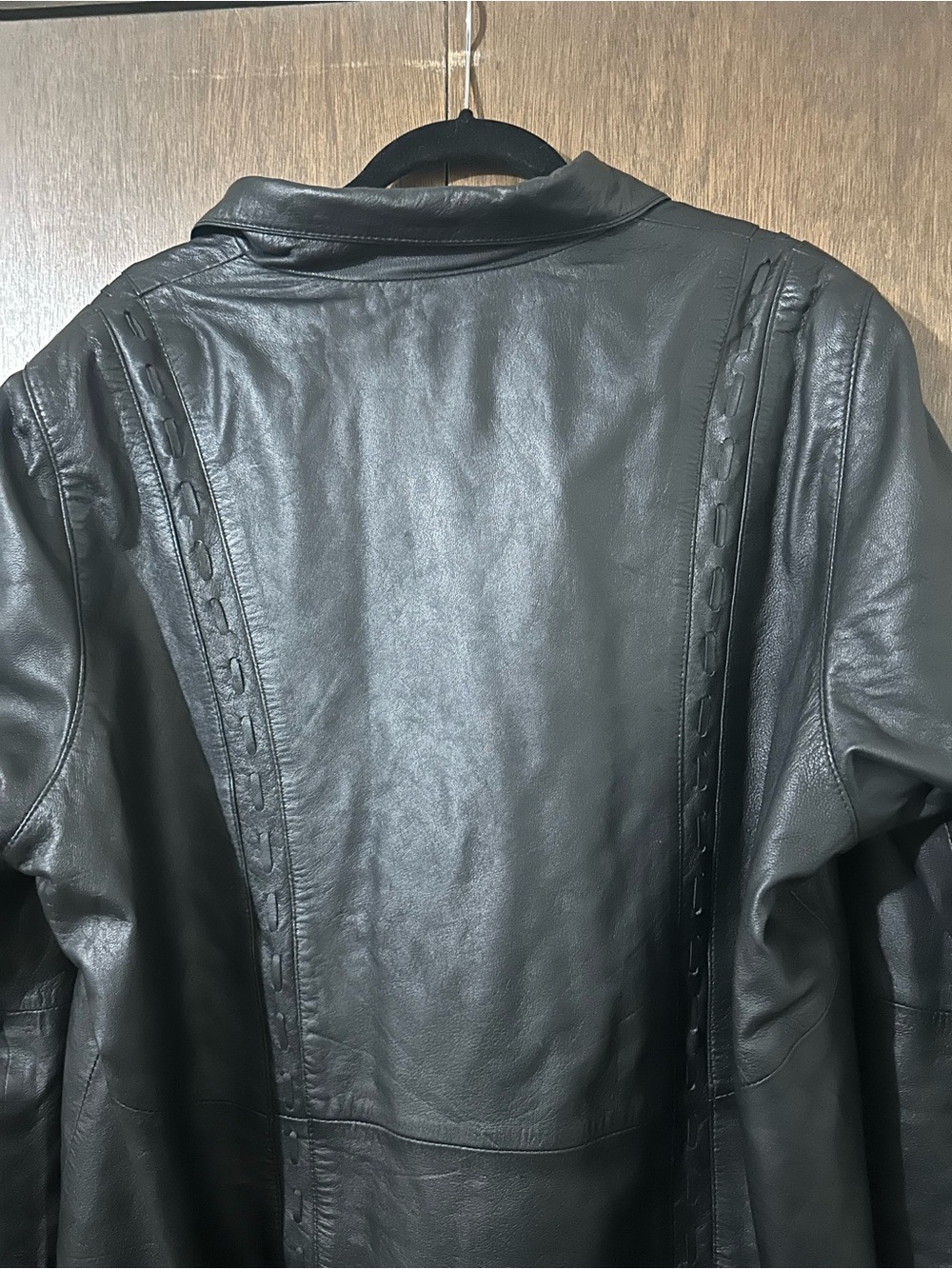 Boutique of Leathers Classic Women's Leather Button-Front Jacket Black Size 16 - Picture 9 of 14